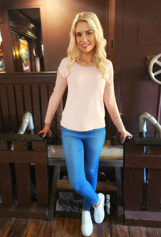 Milla Blush Long Sleeve Top