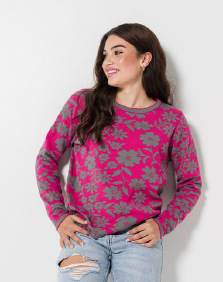 Pink/Grey Bloom Knit