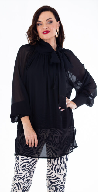 Black Sheer Blouse