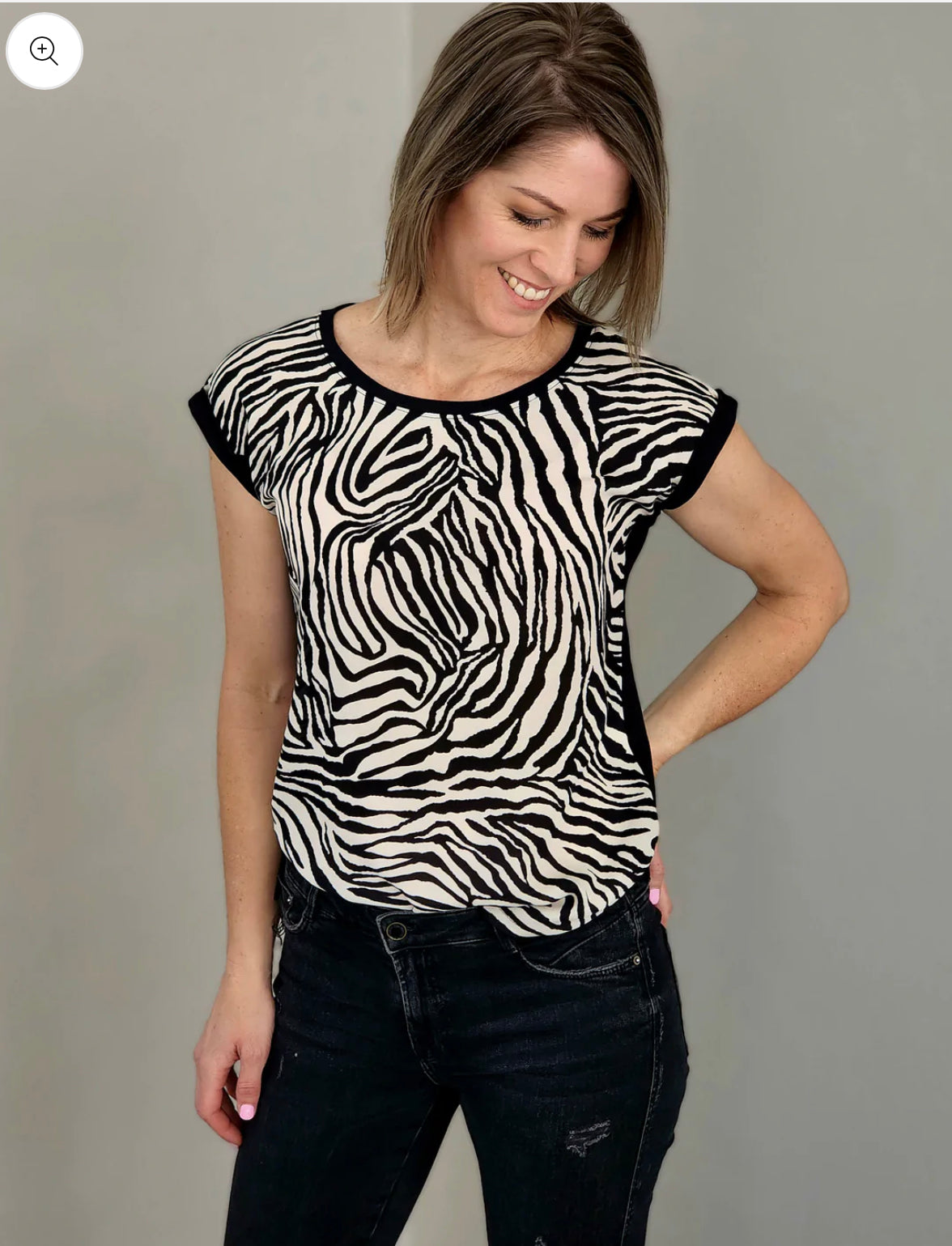 Simone Blouse Zebra